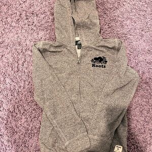 Roots Grey zip hoodie-used
